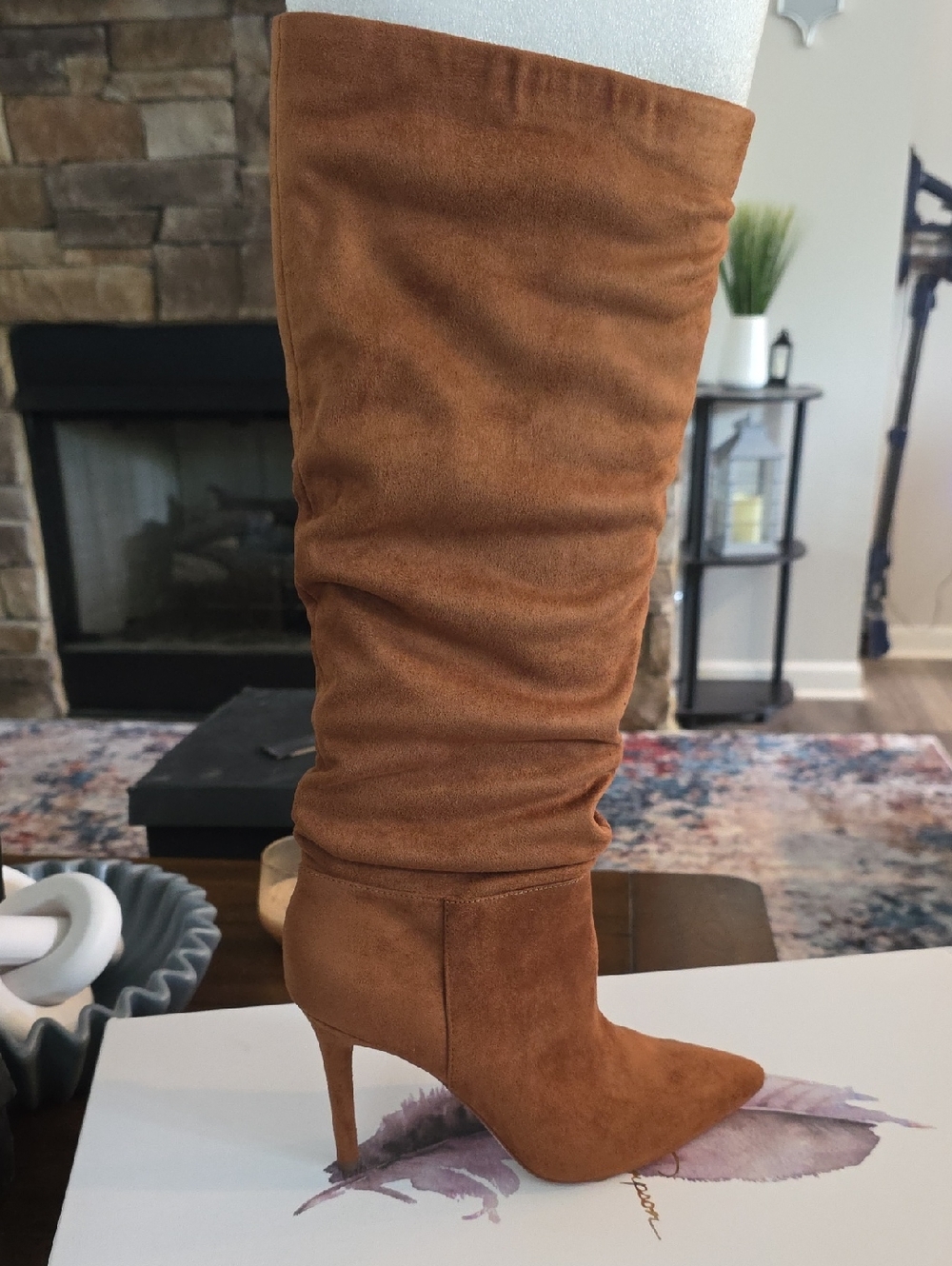 Jessica Simpson Chestnut Slouchy Knee-High Stiletto Boots